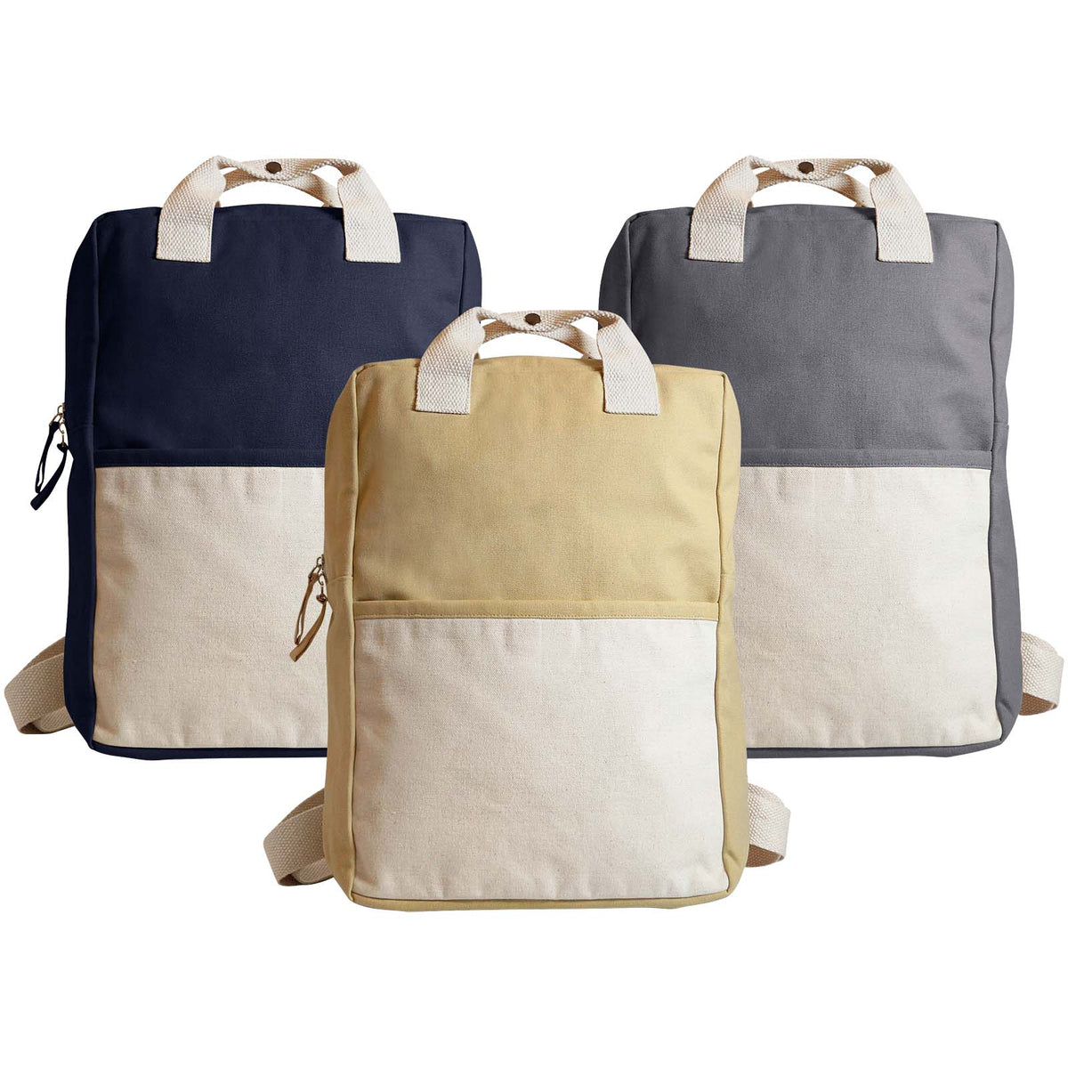 Naturback Rucksack aus Baumwolle – Beige