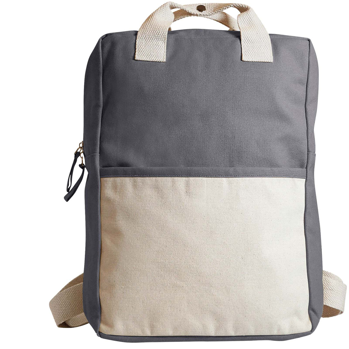 Naturback Rucksack aus Baumwolle – Grau