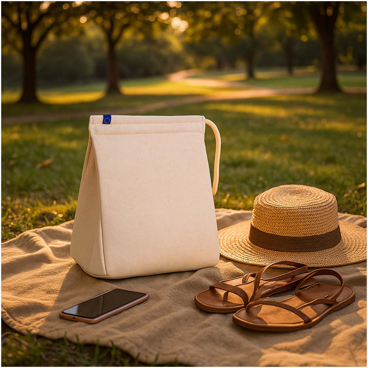Eurolunch Kühltasche aus Baumwolle – Natur