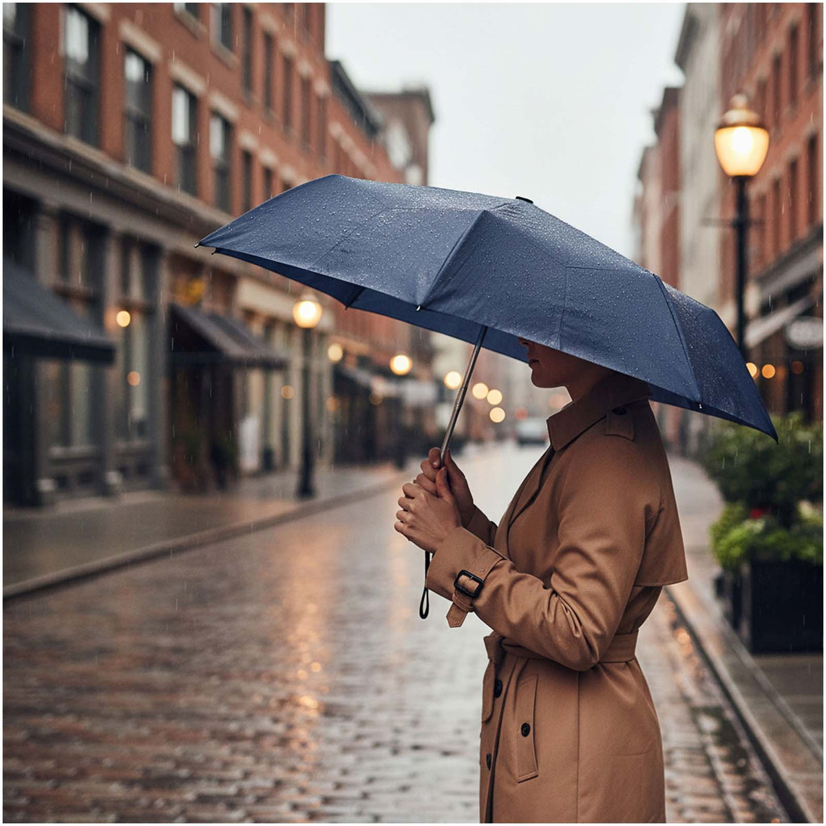 Cloud 25" Kompaktregenschirm – Navy
