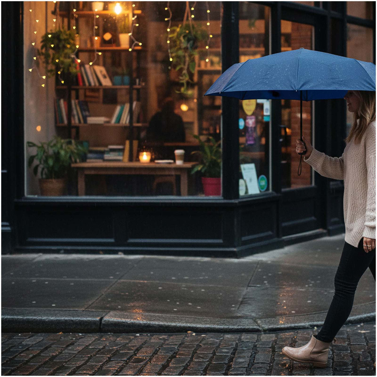 Ondee 22" faltbarer Regenschirm – Navy