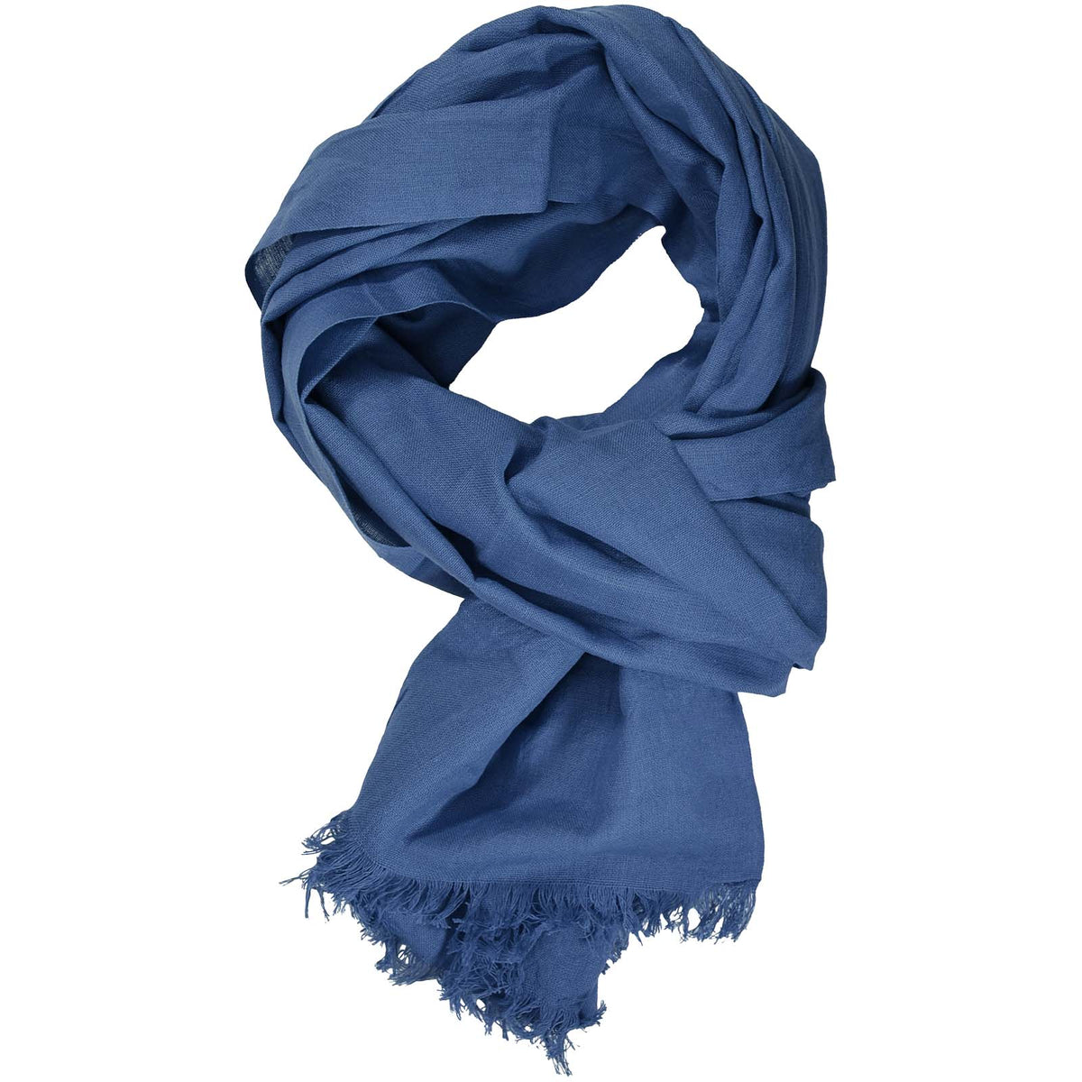 Handloom Baumwollschal handgewebt – Blau