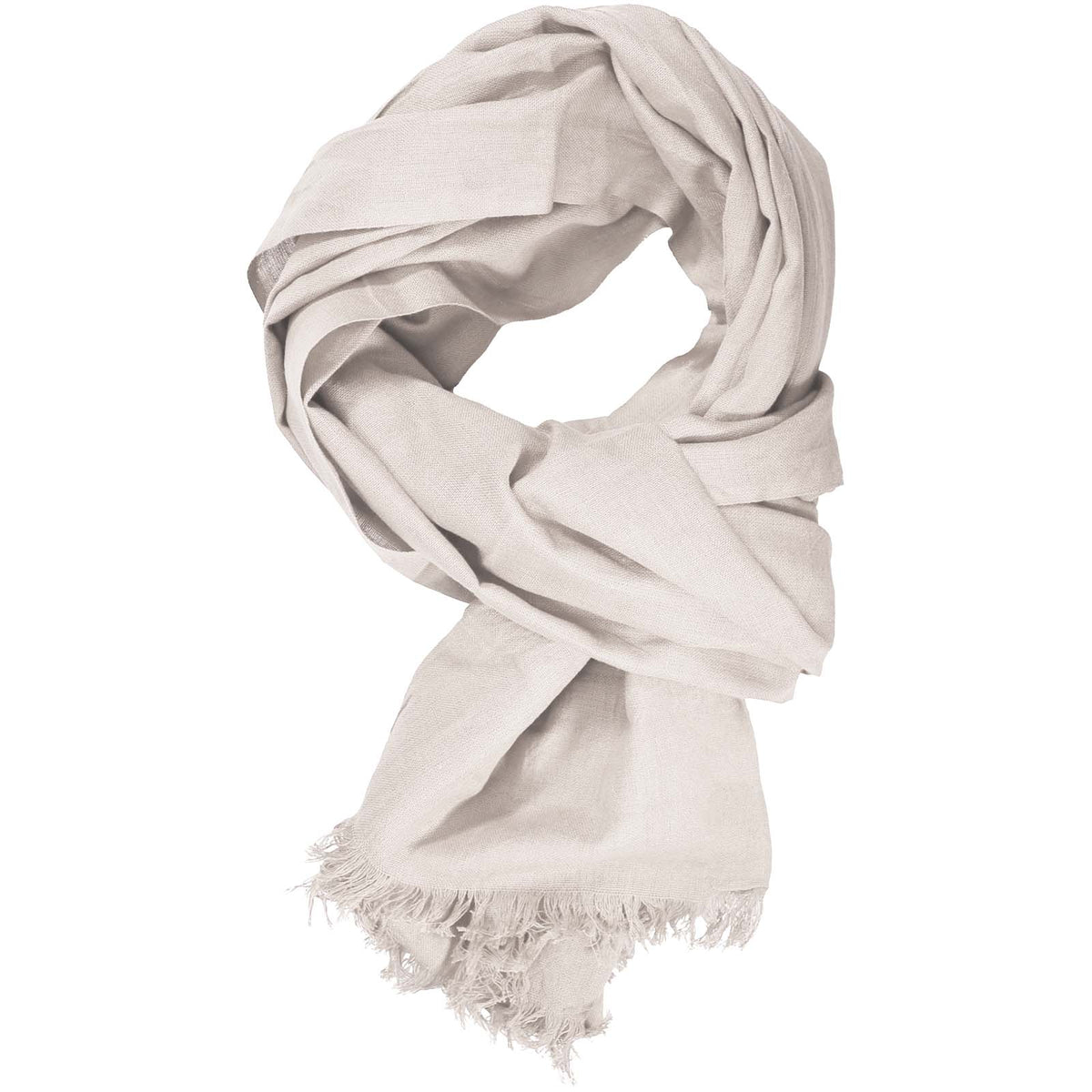 Handloom Baumwollschal handgewebt – Hellgrau