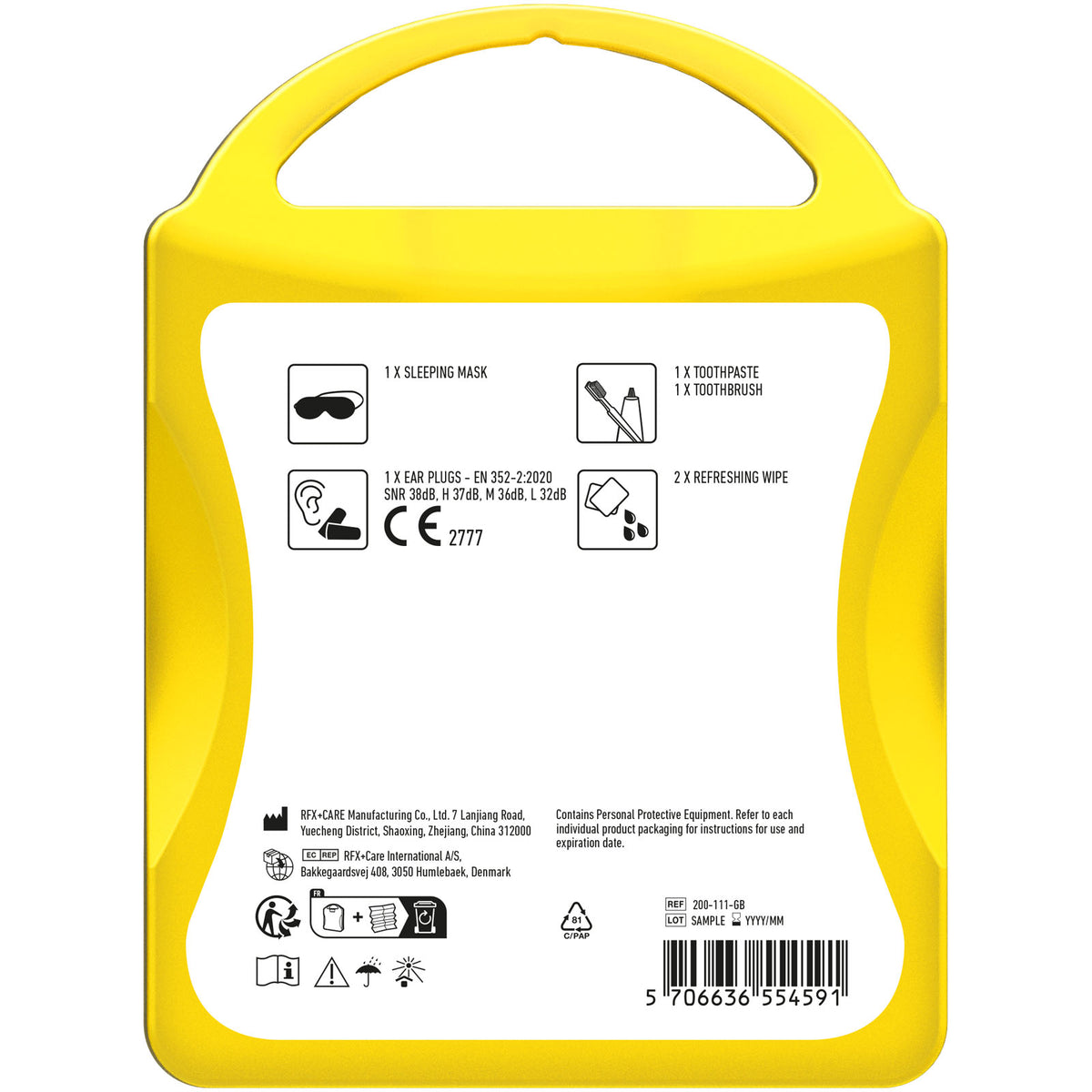 MyKit Flugzeug Reiseset – Transparent gelb