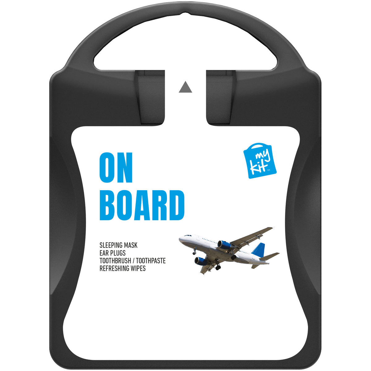 MyKit Flugzeug Reiseset – Transparent schwarz