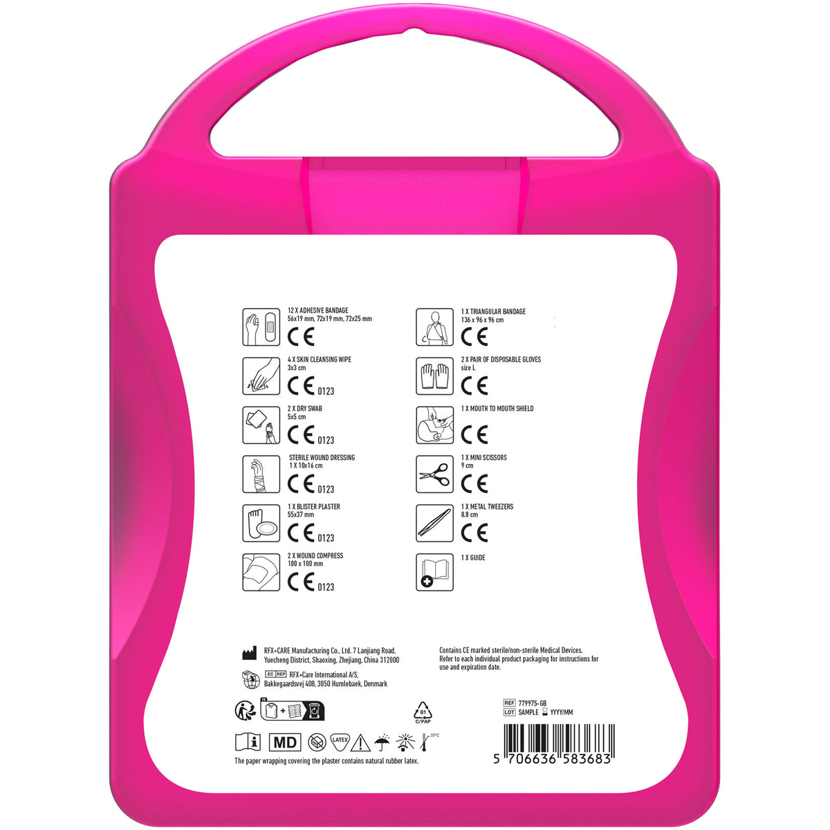 MyKit M Erste Hilfe Premium – Transparent magenta