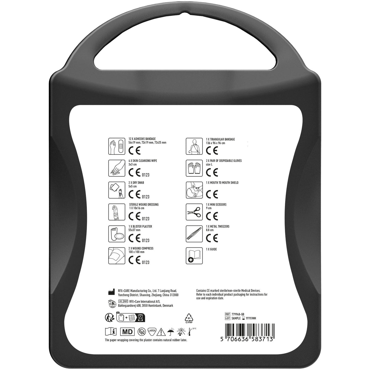MyKit M Erste Hilfe Premium – Transparent schwarz