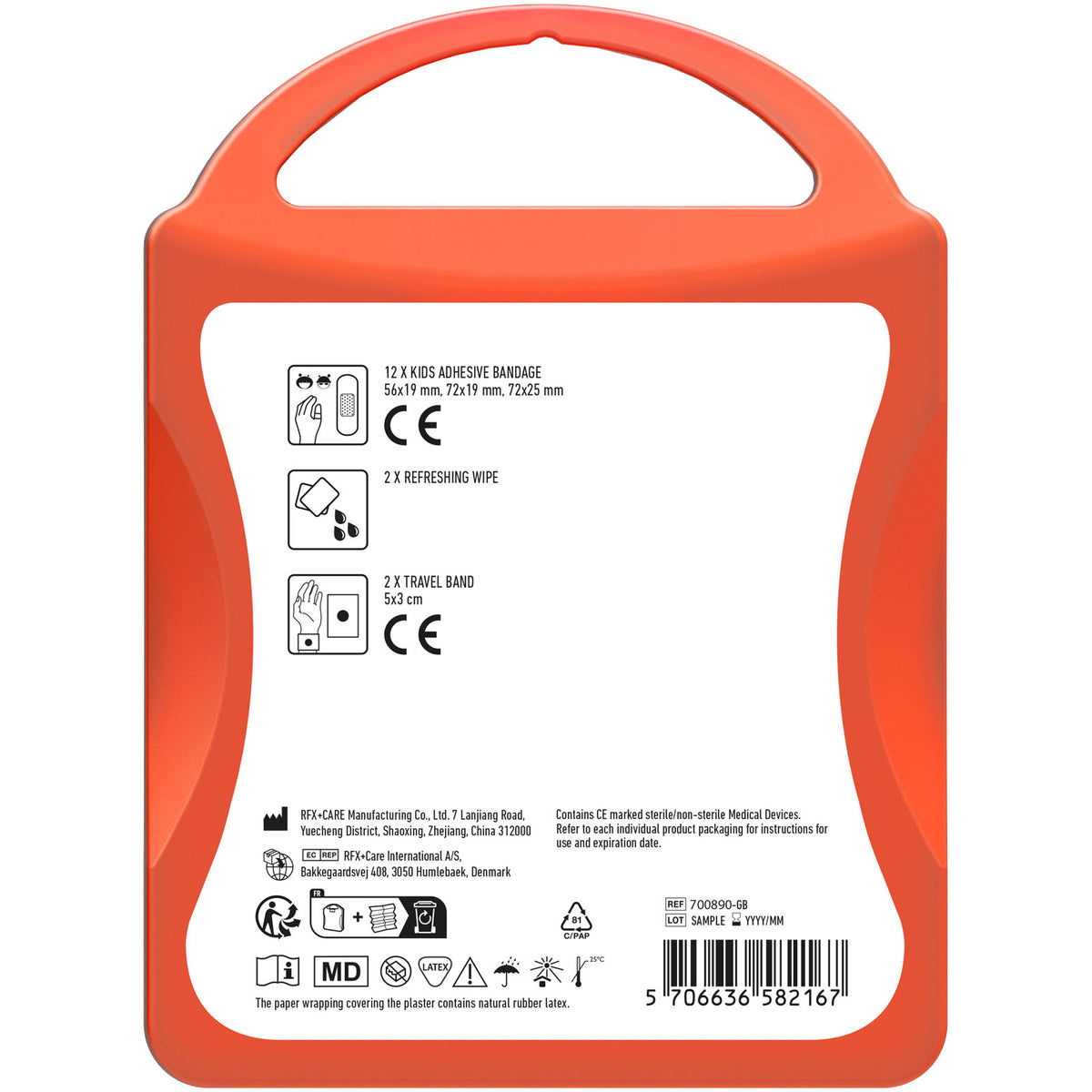 MyKit Kinderreiseset – Transparent rot