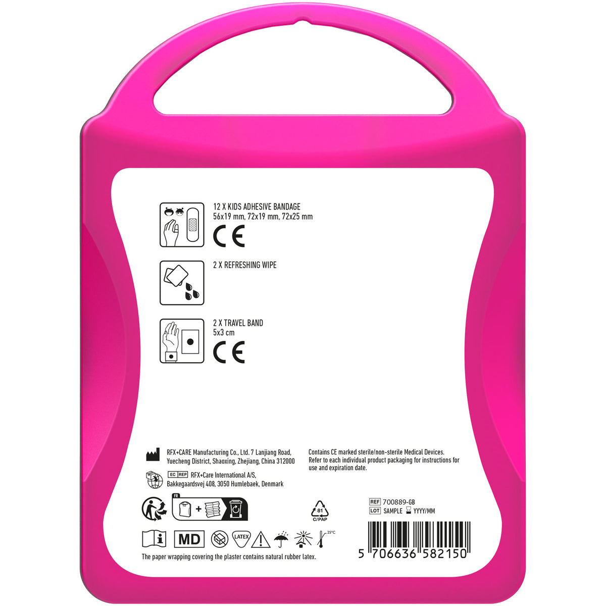 MyKit Kinderreiseset – Transparent magenta