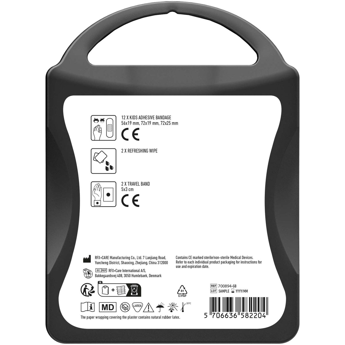 MyKit Kinderreiseset – Transparent schwarz