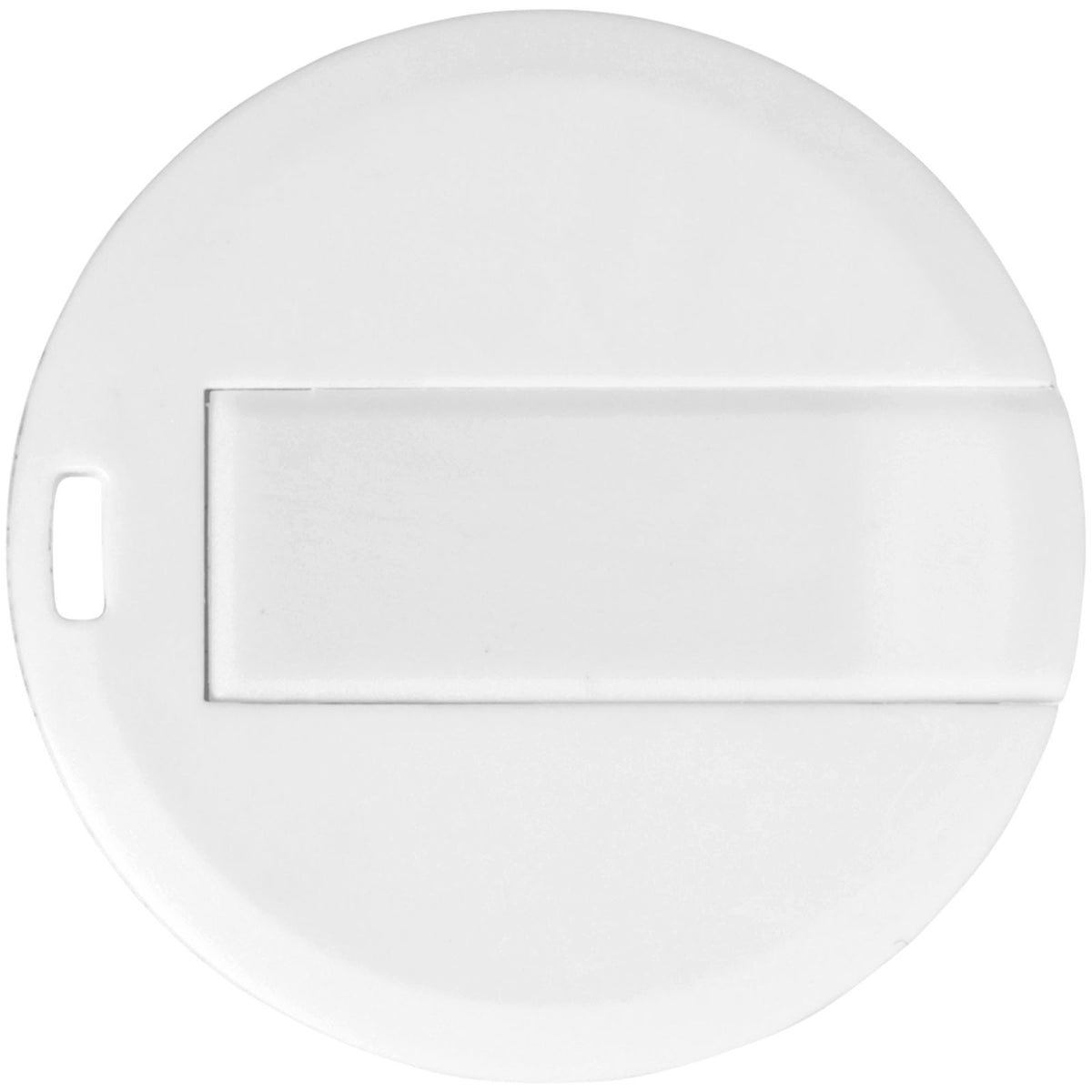 Round Credit Card USB Stick – Weiss