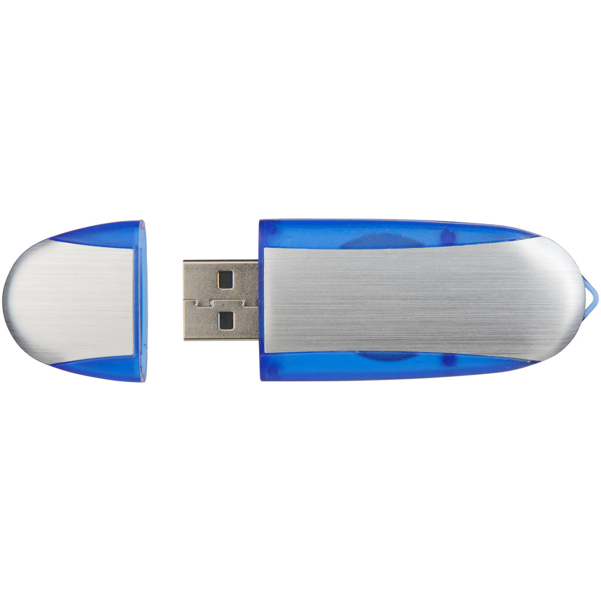 Memo USB Stick – Dunkelblau / Silber
