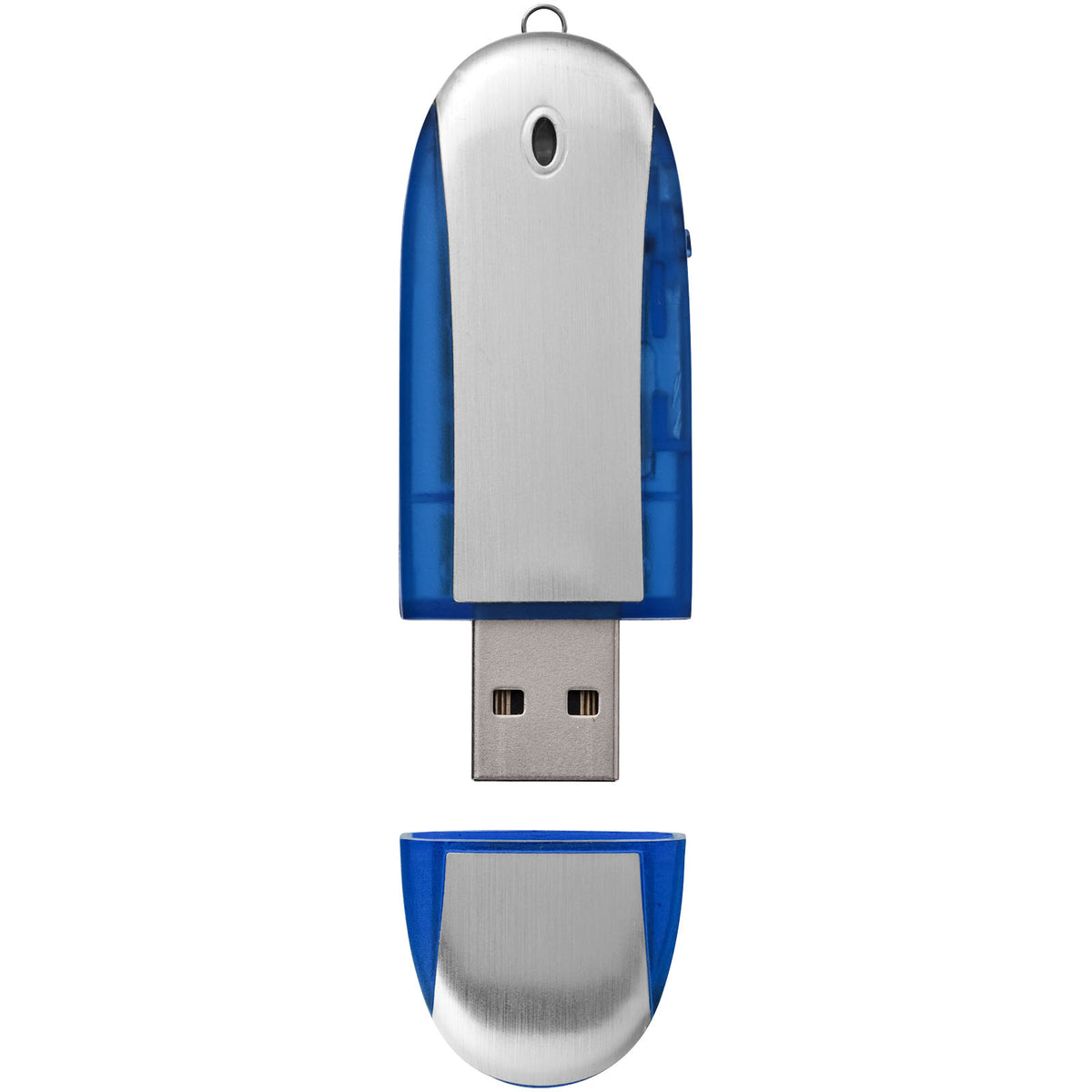 Memo USB Stick – Dunkelblau / Silber