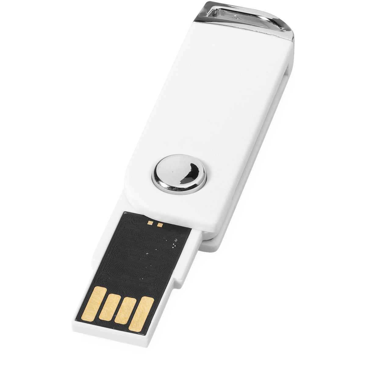 Swivel Rectangular USB Stick – Weiss