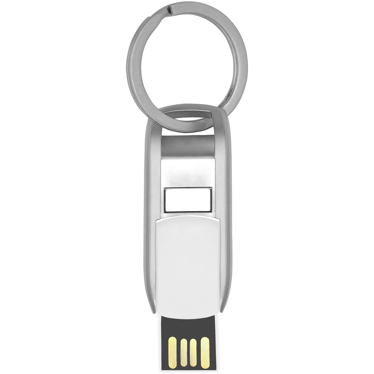 Flip USB Stick – Weiss / Silber