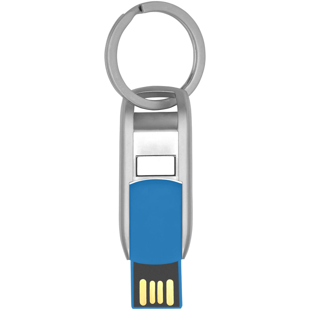 Flip USB Stick – Blau / Silber