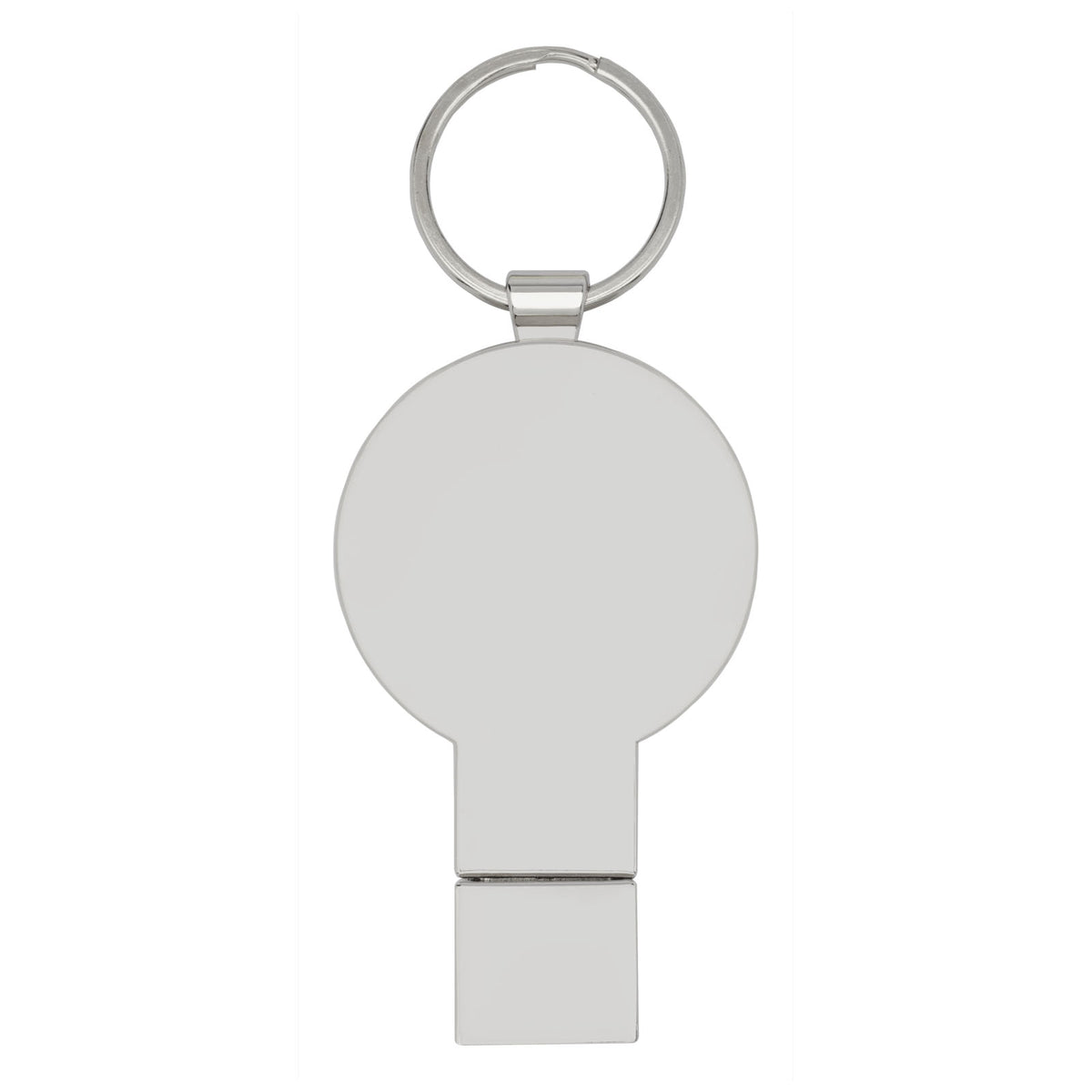 Runder Light Up USB Stick – Schwarz / Silber / Weiss