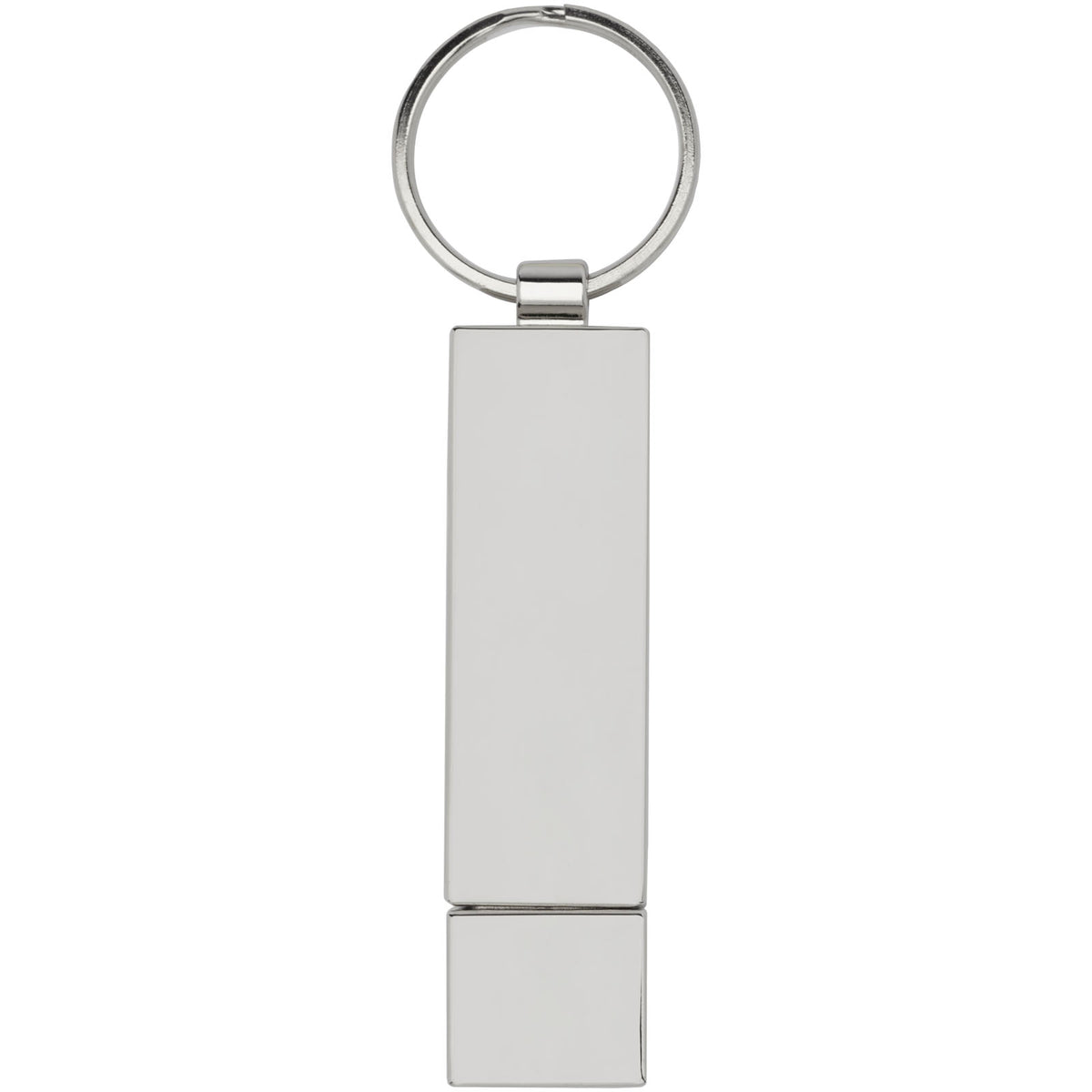 Rechteckiger Light Up USB Stick – Weiss / Schwarz / Silber