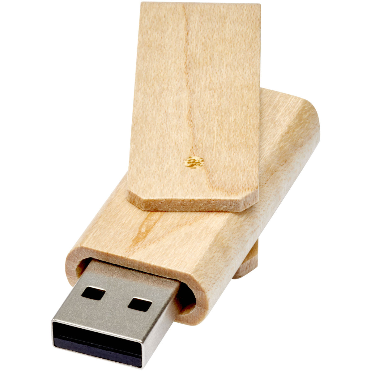 Rotate USB Stick aus Holz – Hellbraun