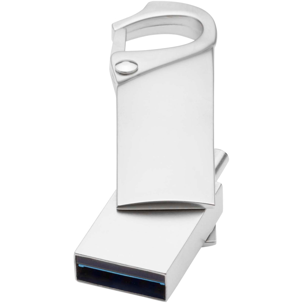 Typ C USB Stick 3.0 mit Karabiner – Silber