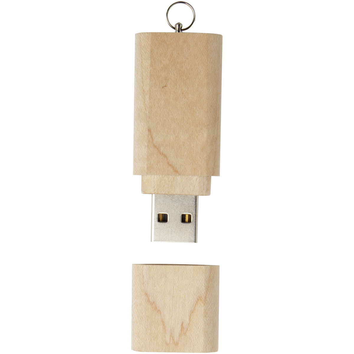 Schlüssel USB Stick 2.0 aus Holz – Hellbraun