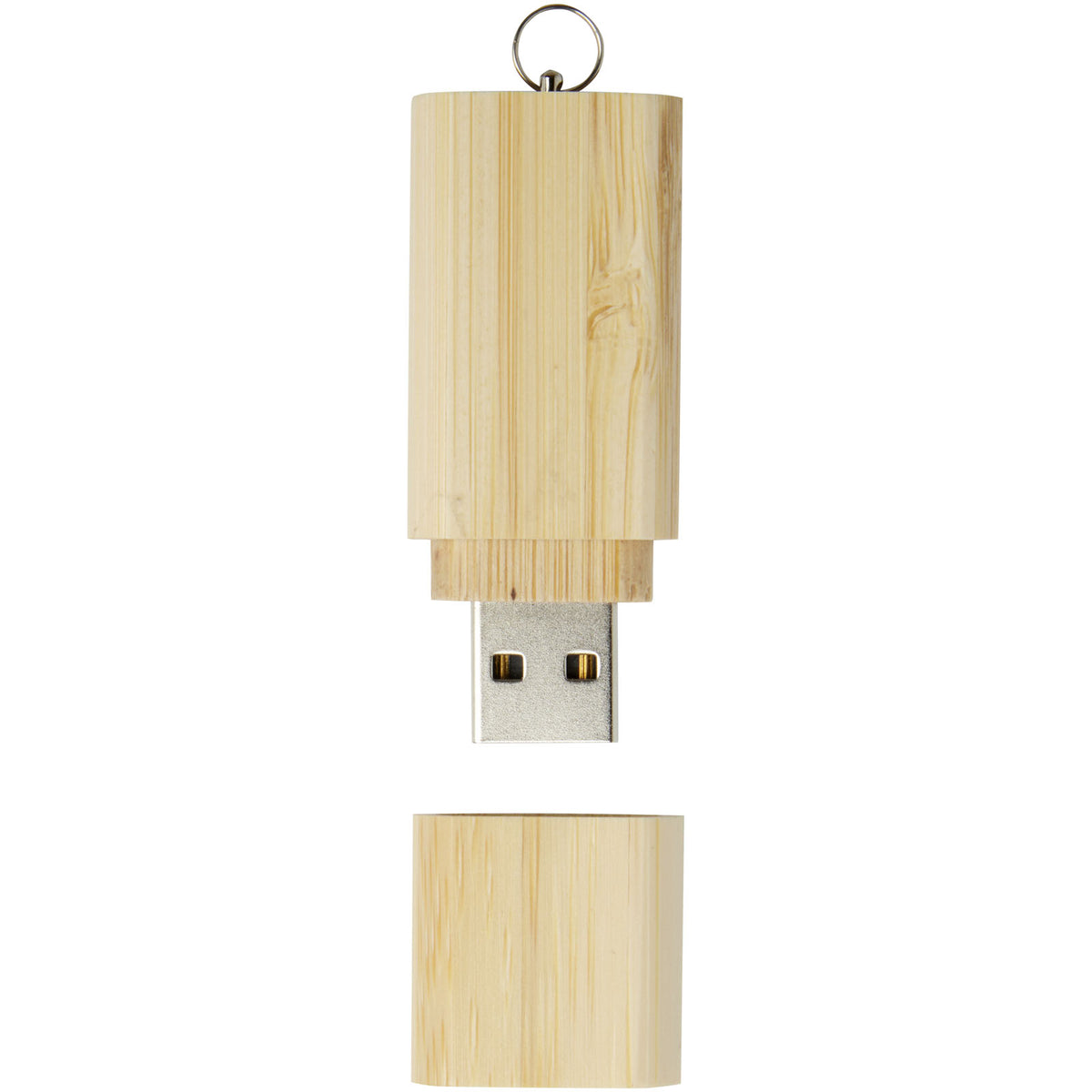 USB Stick 3.0 aus Bambus mit Schlüsselring – Natural