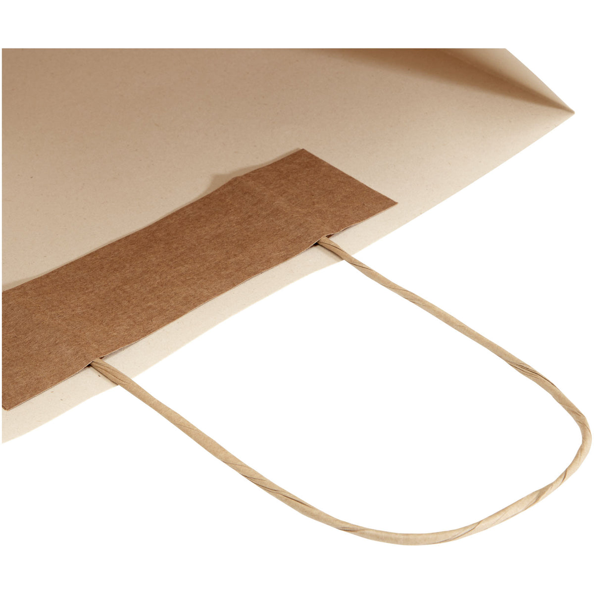 Papiertüte 150 g/m² aus landwirtschaftlichen Reststoffen mit gedrehten Griffen, 31 × 12 × 31 cm – Offwhite