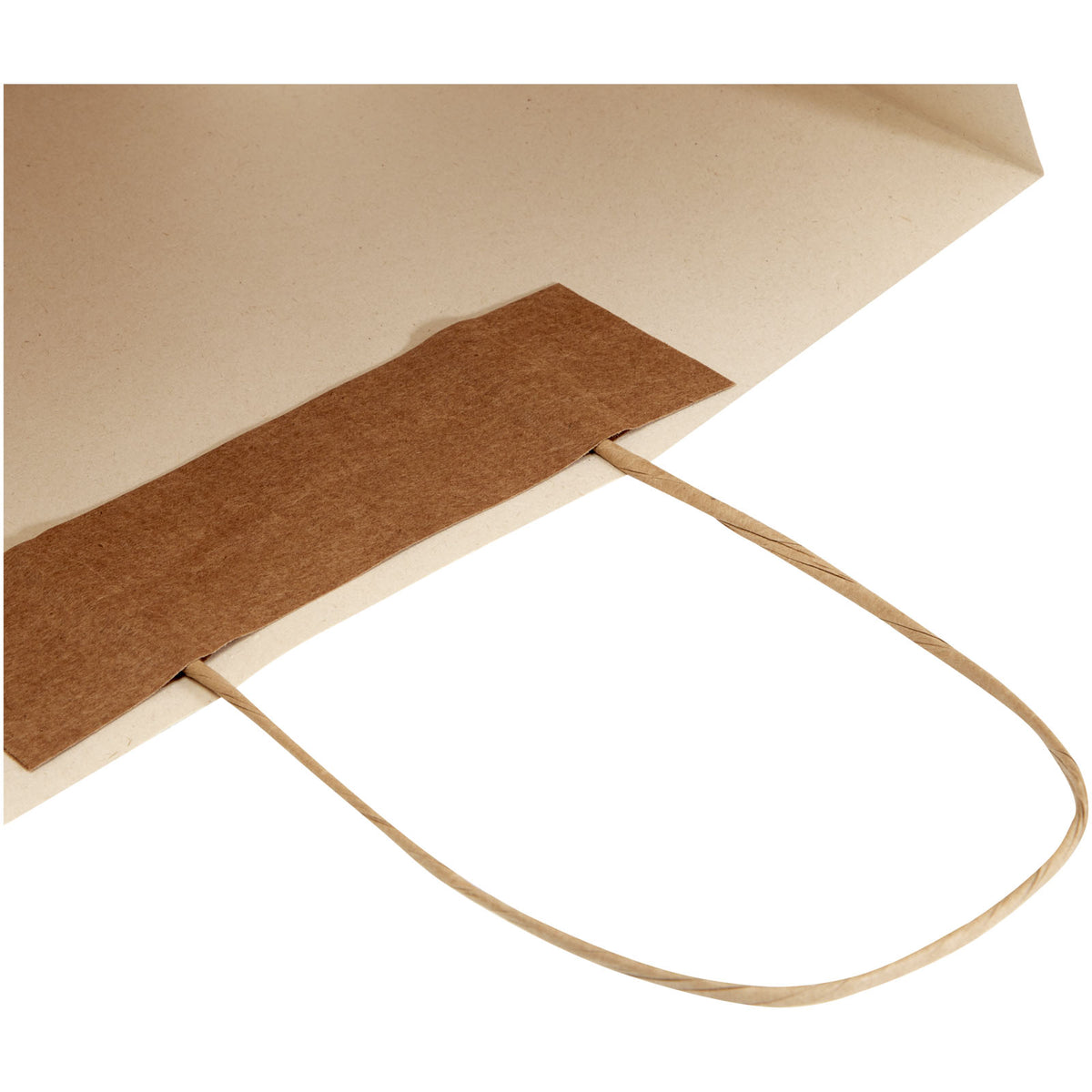 Papiertüte 150 g/m² aus landwirtschaftlichen Reststoffen mit gedrehten Griffen, 31 × 12 × 41 cm – Offwhite