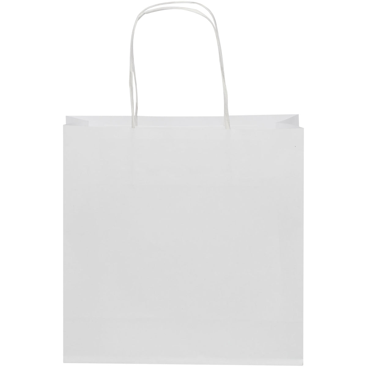 Kraftpapiertasche 120 /m² mit gedrehten Griffen, 24 × 9 × 24 cm – Weiss