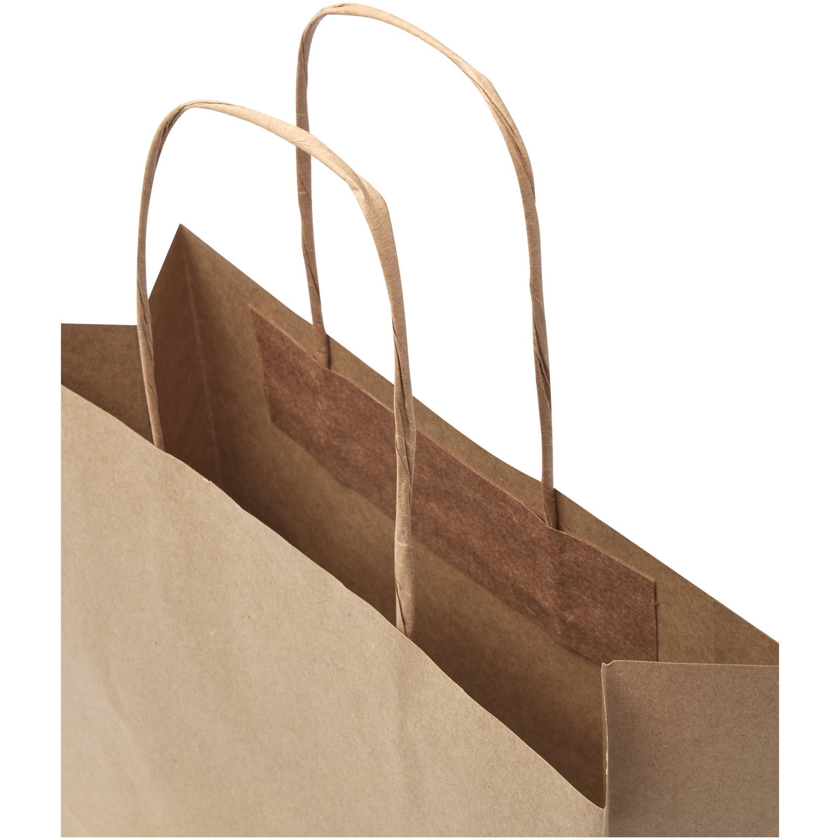Kraftpapiertasche 120 /m² mit gedrehten Griffen, 24 × 9 × 24 cm – Kraftpapier