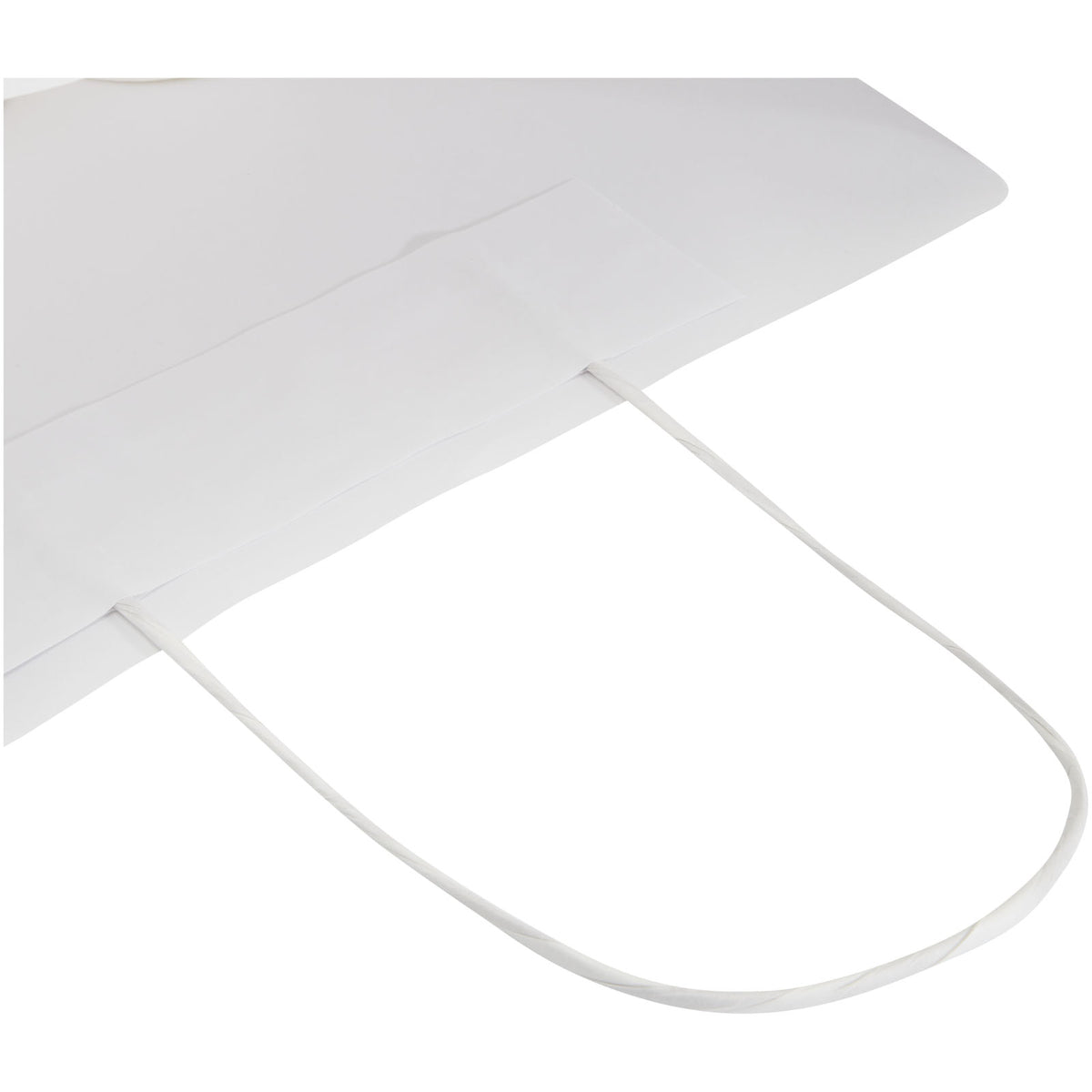 Kraftpapiertasche 120 g/m² mit gedrehten Griffen, 24 × 9 × 32 cm – Weiss