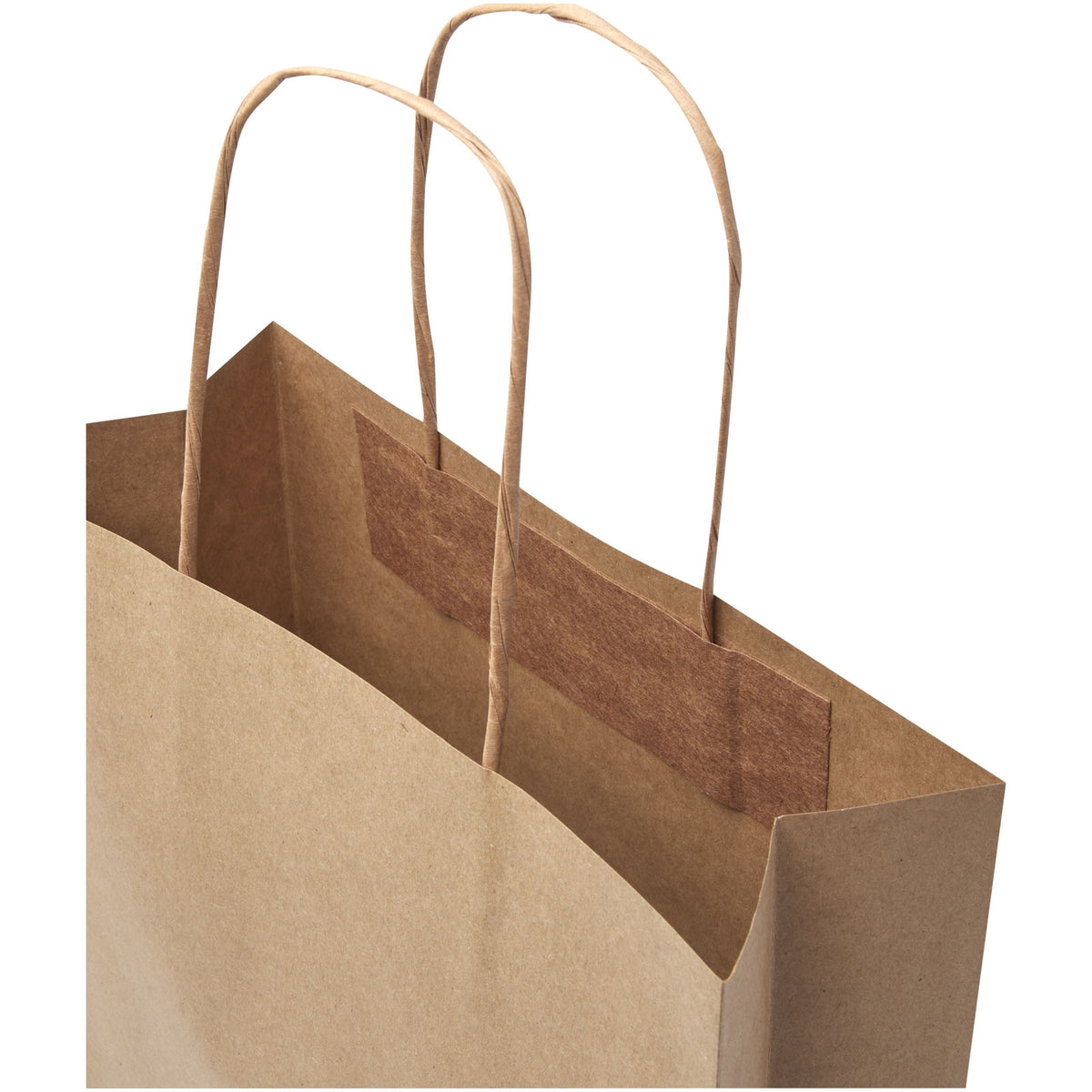 Kraftpapiertasche 120 g/m² mit gedrehten Griffen, 24 × 9 × 32 cm – Kraftpapier