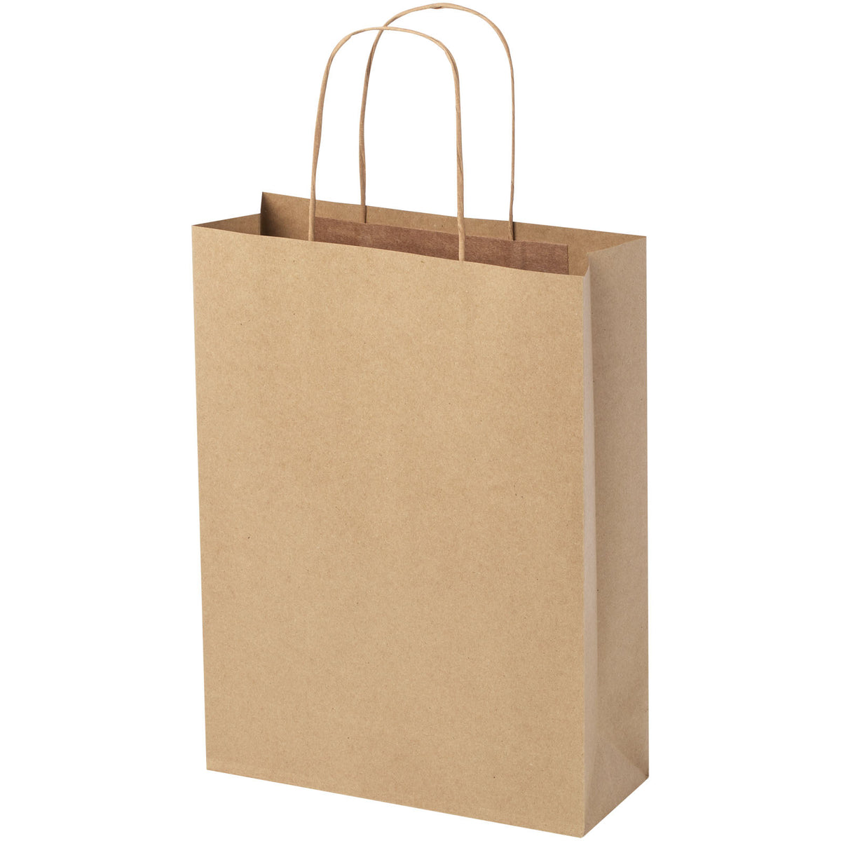 Kraftpapiertasche 120 g/m² mit gedrehten Griffen, 24 × 9 × 32 cm – Kraftpapier