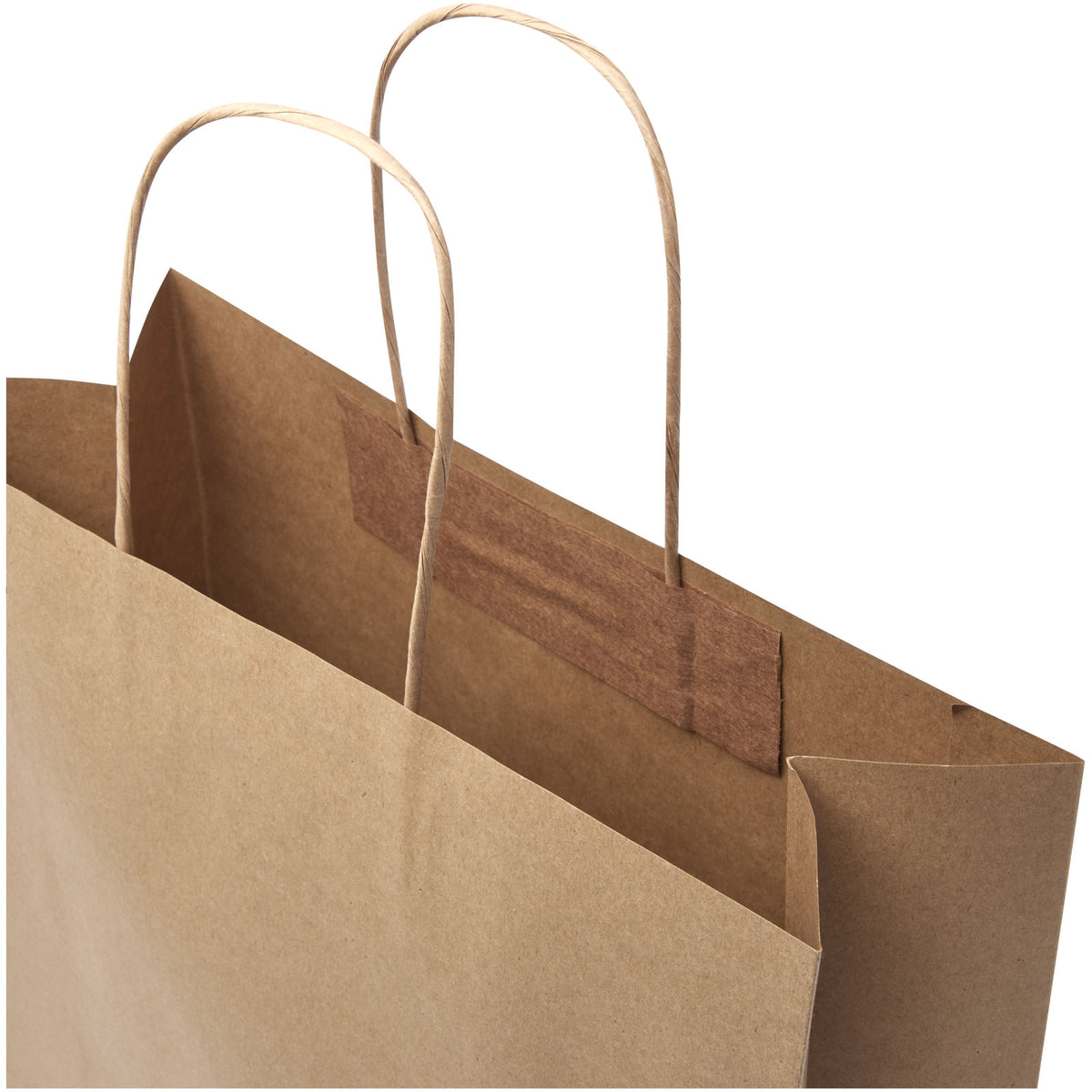 Kraftpapiertasche 120 g/m² mit gedrehten Griffen, 31 × 12 × 31 cm – Kraftpapier