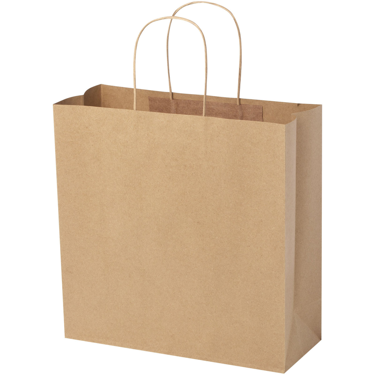 Kraftpapiertasche 120 g/m² mit gedrehten Griffen, 31 × 12 × 31 cm – Kraftpapier
