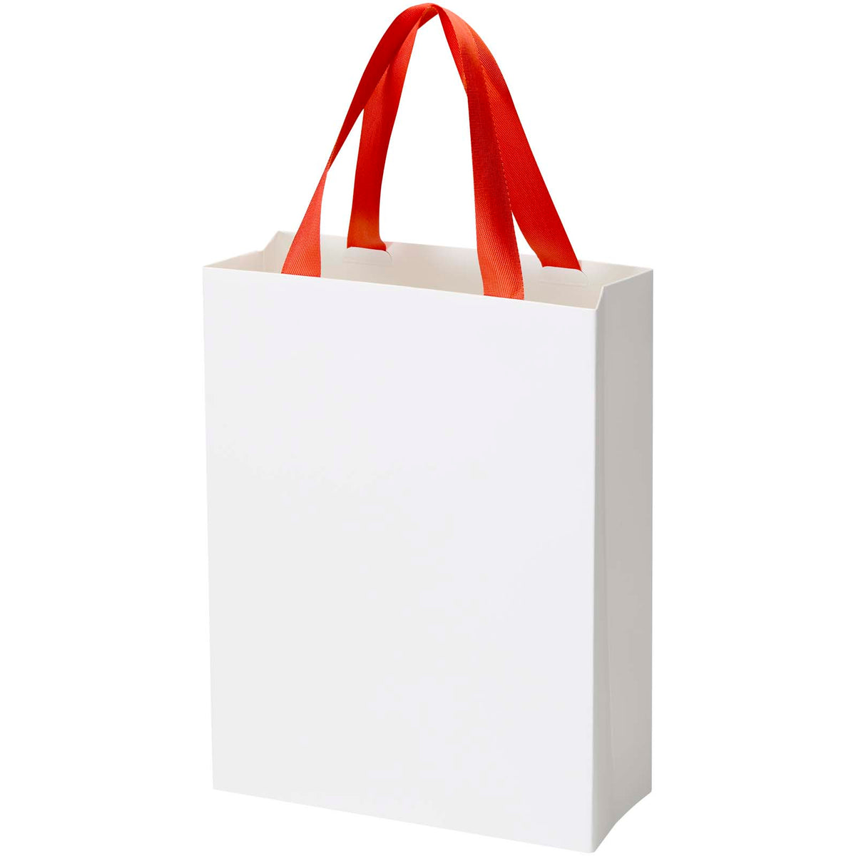 Smartfold Papiertüte, 210 g/m², mit Bandgriffen und Glanzlaminierung, 24 x 10 x 32 cm – Rot