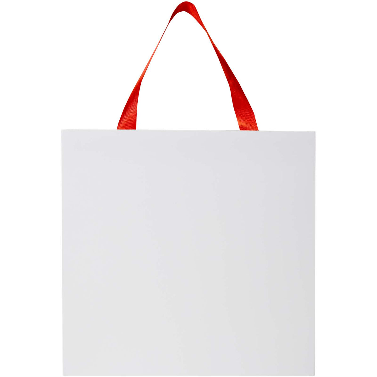 Smartfold Papiertüte, 210 g/m², mit Bandgriffen und Glanzlaminierung, 31 x 12 x 31 cm – Rot