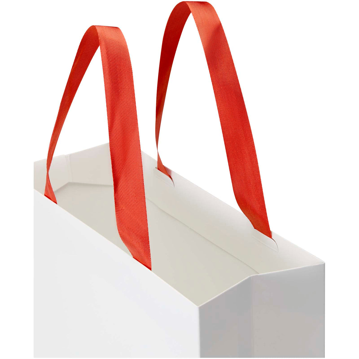 Smartfold Papiertüte, 210 g/m², mit Bandgriffen und Glanzlaminierung, 31 x 12 x 39 cm – Rot