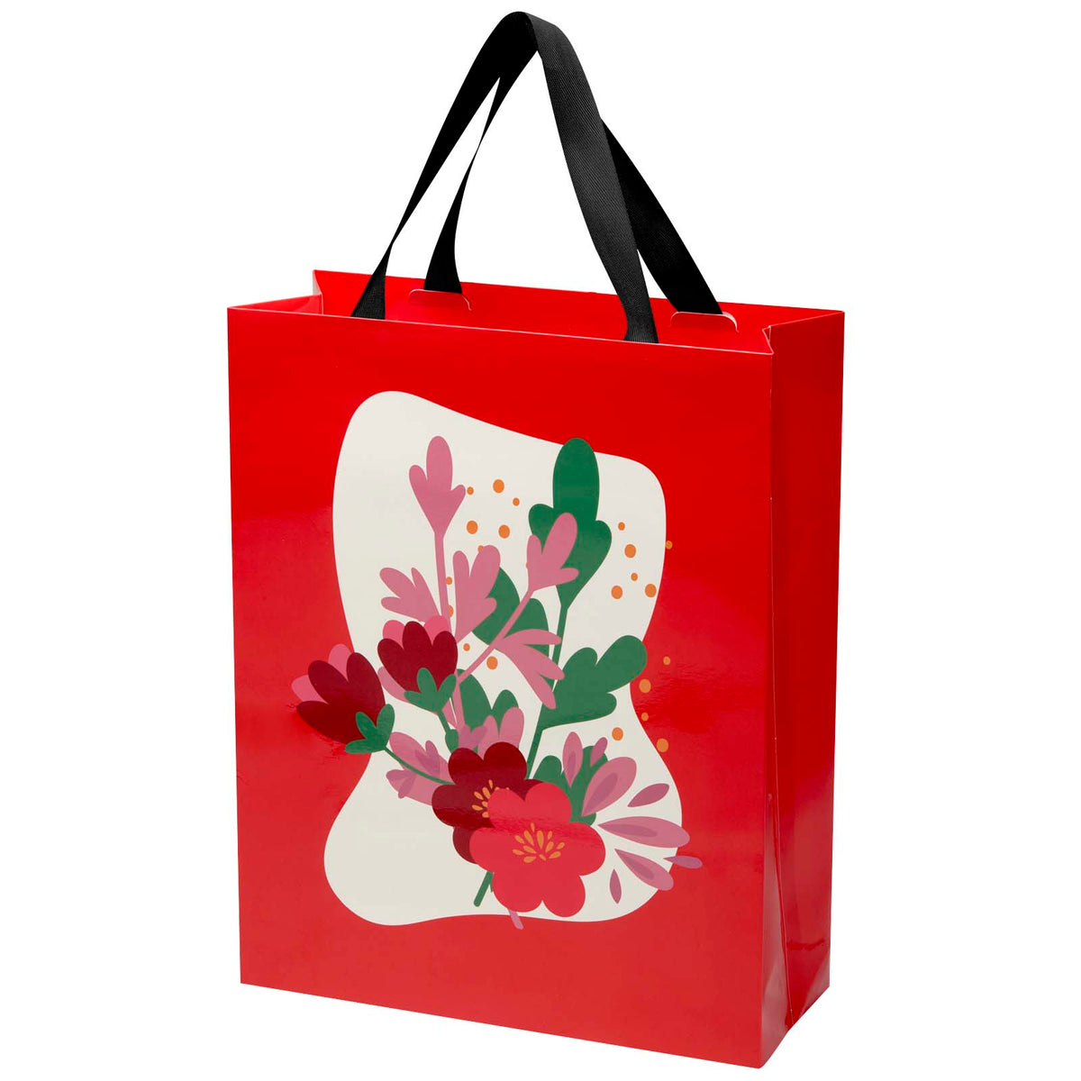 Smartfold Papiertüte, 210 g/m², mit Bandgriffen und Glanzlaminierung, 31 x 12 x 39 cm – Schwarz