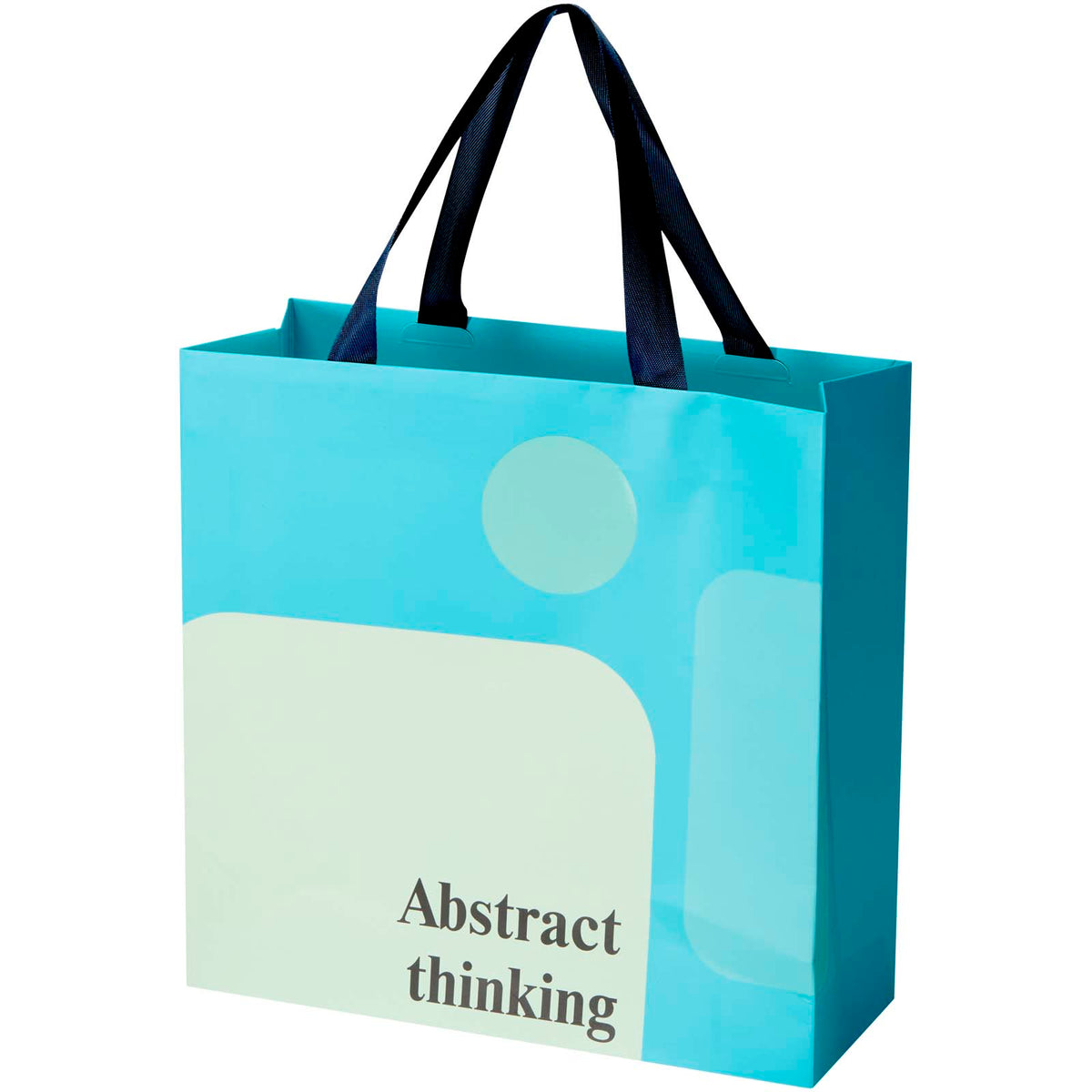 Smartfold Papiertüte, 210 g/m², mit Bandgriffen und matter Laminierung, 31 x 12 x 31 cm – Blau