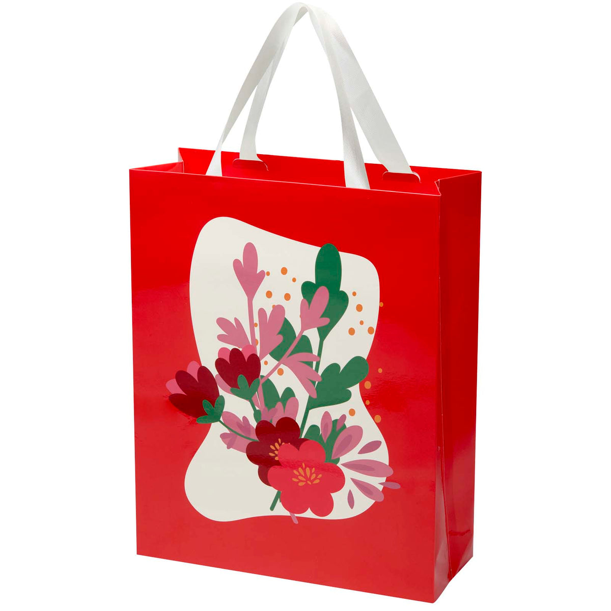 Smartfold Papiertüte, 210 g/m², mit Bandgriffen und matter Laminierung, 31 x 12 x 39 cm – Weiss