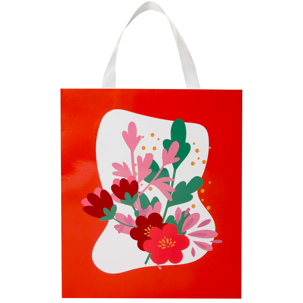 Smartfold Papiertüte, 210 g/m², mit Bandgriffen und matter Laminierung, 31 x 12 x 39 cm – Weiss