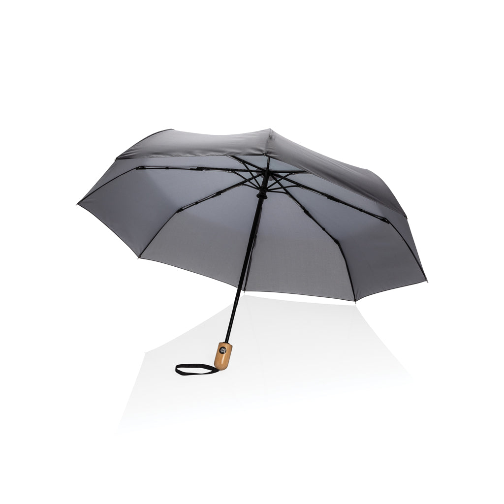 21" Impact AWARE™ RPET 190T Bambus-Schirm autom. open/close – anthrazit