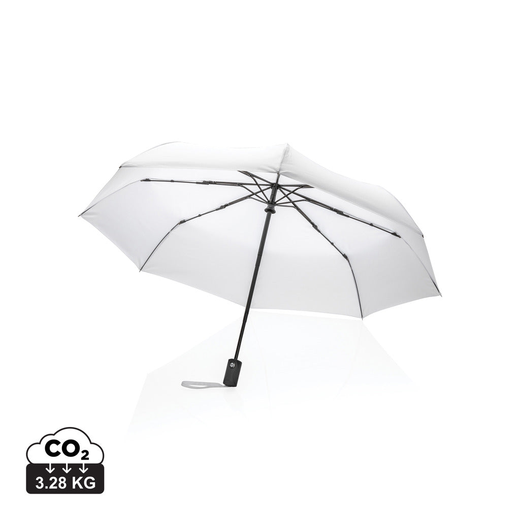 21" Impact AWARE™ RPET 190T Mini-Schirm automatic open/close – weiß