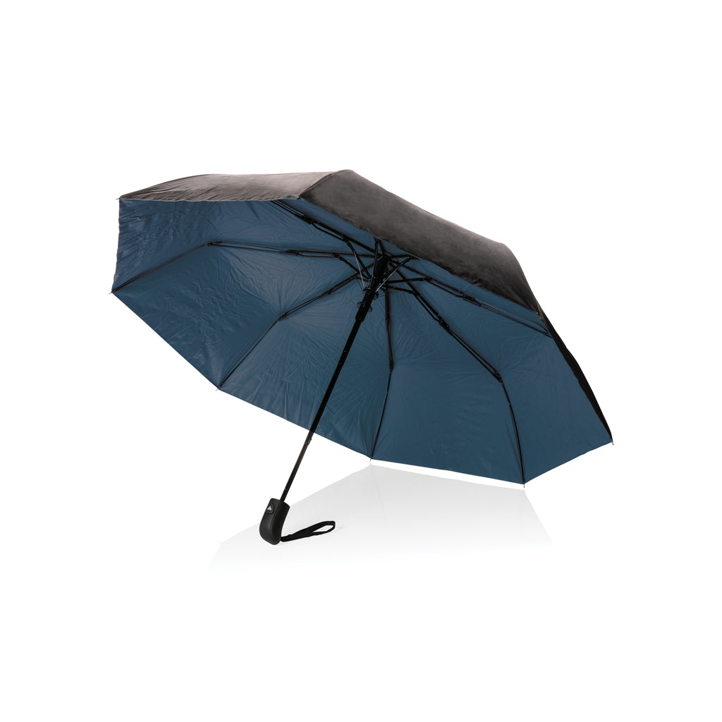 21" Impact AWARE™ RPET 190T Pongee Bi-Color Mini-Schirm – blau