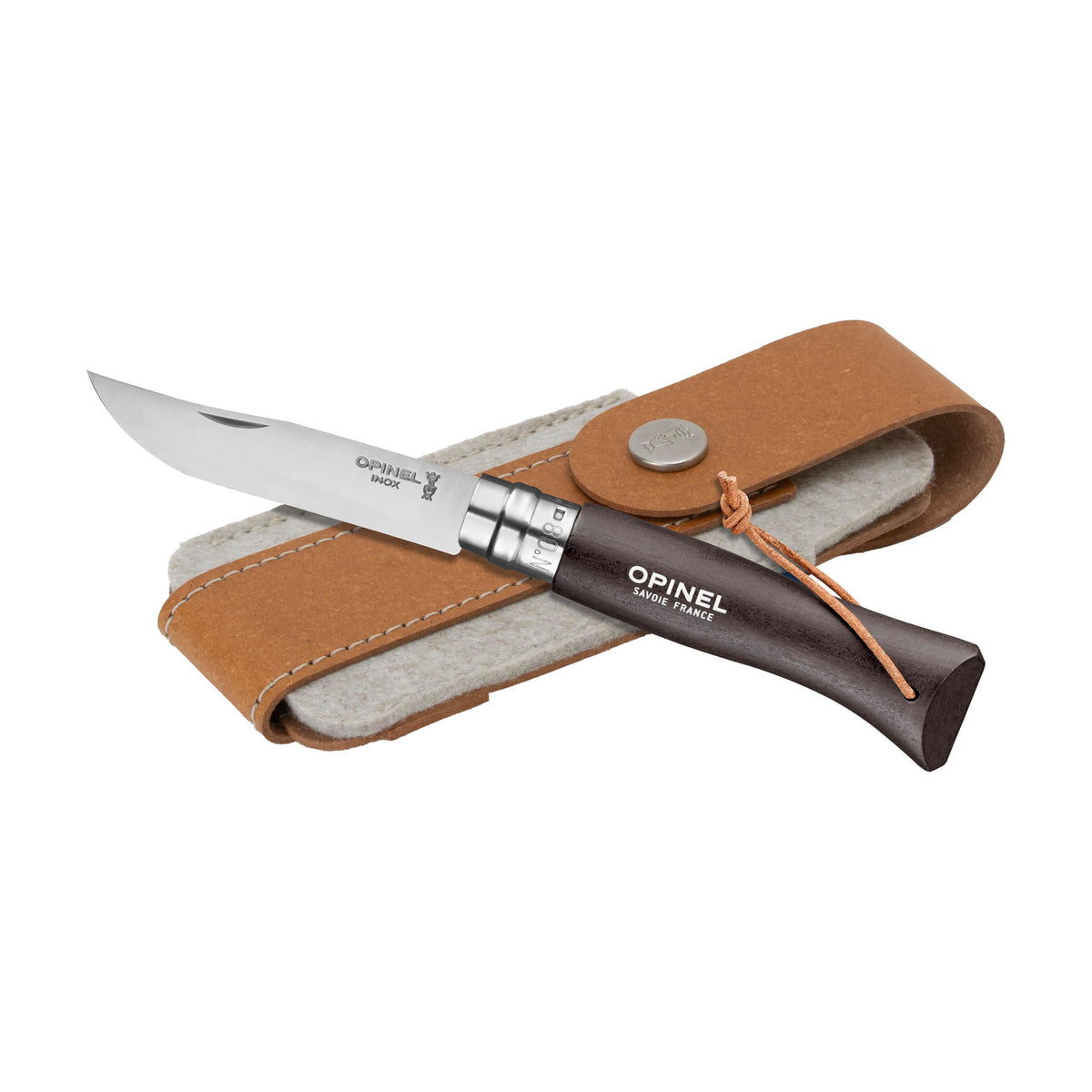 Opinel Colorama No 08 Taschenmesser in einer Gürteletui