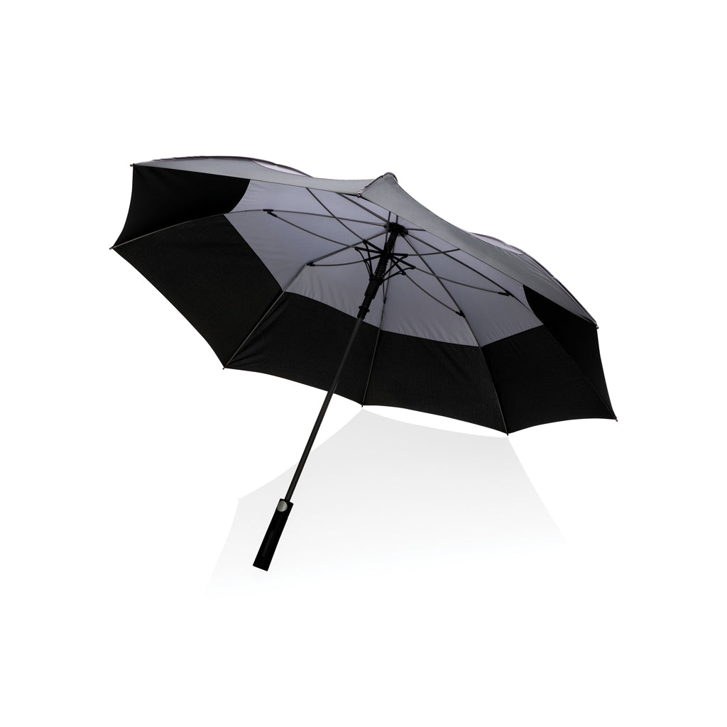 27" Impact AWARE™ RPET 190T Auto-Open Stormproof-Schirm – anthrazit