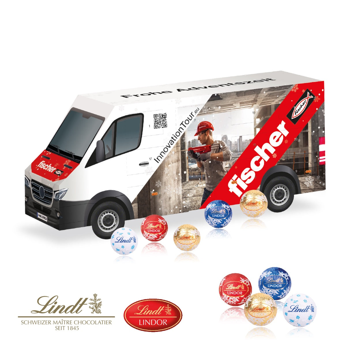 3D Adventskalender Transporter mit Lindt Schokolade