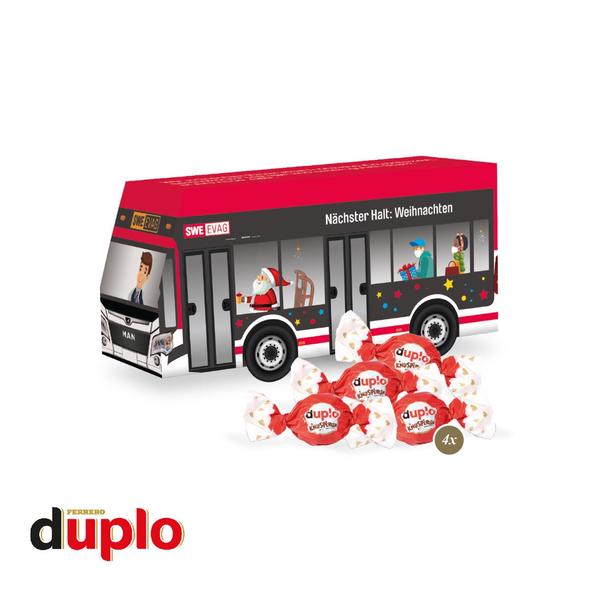 3D Präsent Bus mit duplo Knusperlen