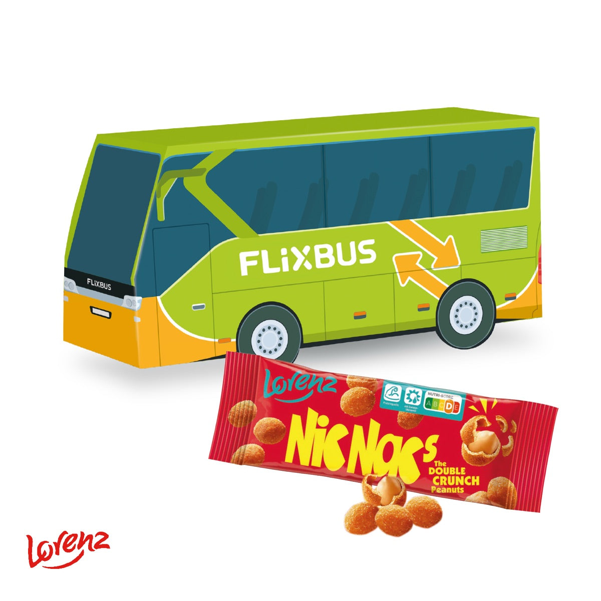 3D Präsent Bus mit Lorenz Nic Nac's